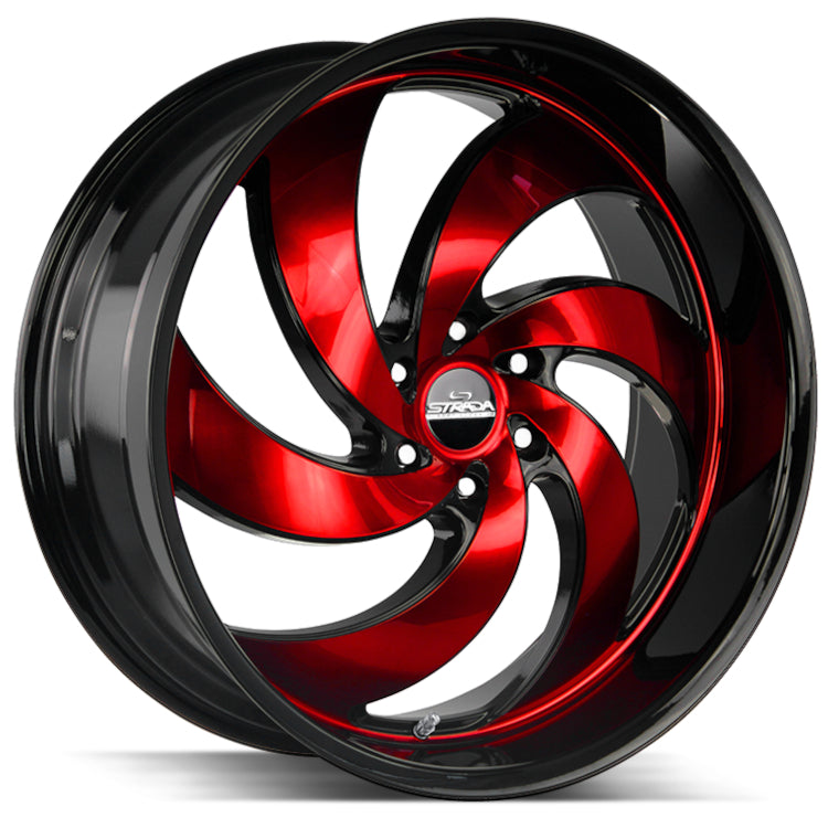 Strada RETRO 6 Black/Machined/Red wheel