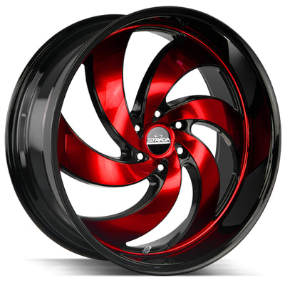 Strada RETRO 6 Black/Machined/Red wheel
