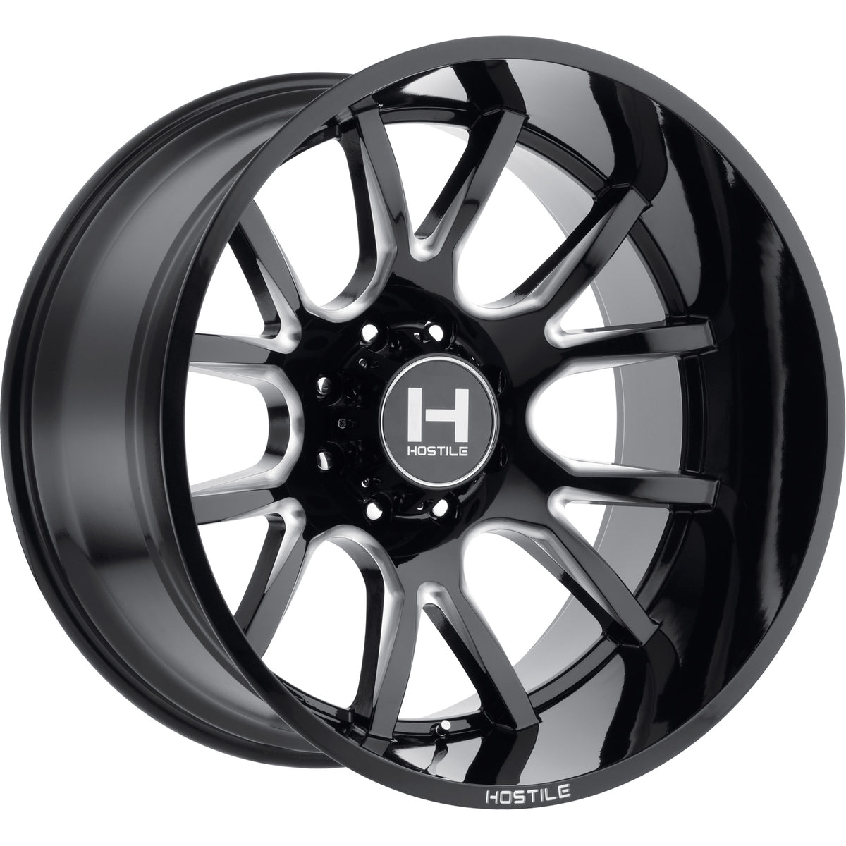 Hostile H113 RAGE Black/Milled wheel