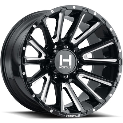 Hostile Typhoon Black/Milled wheel