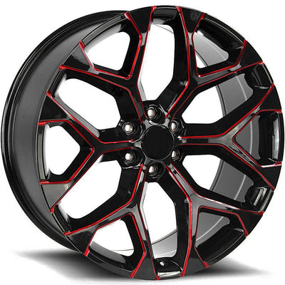 Strada Replicas SNOWFLAKE Black/Red wheel