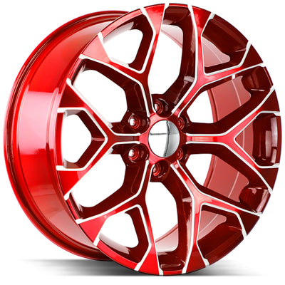 Strada Replicas SNOWFLAKE Red/Milled wheel