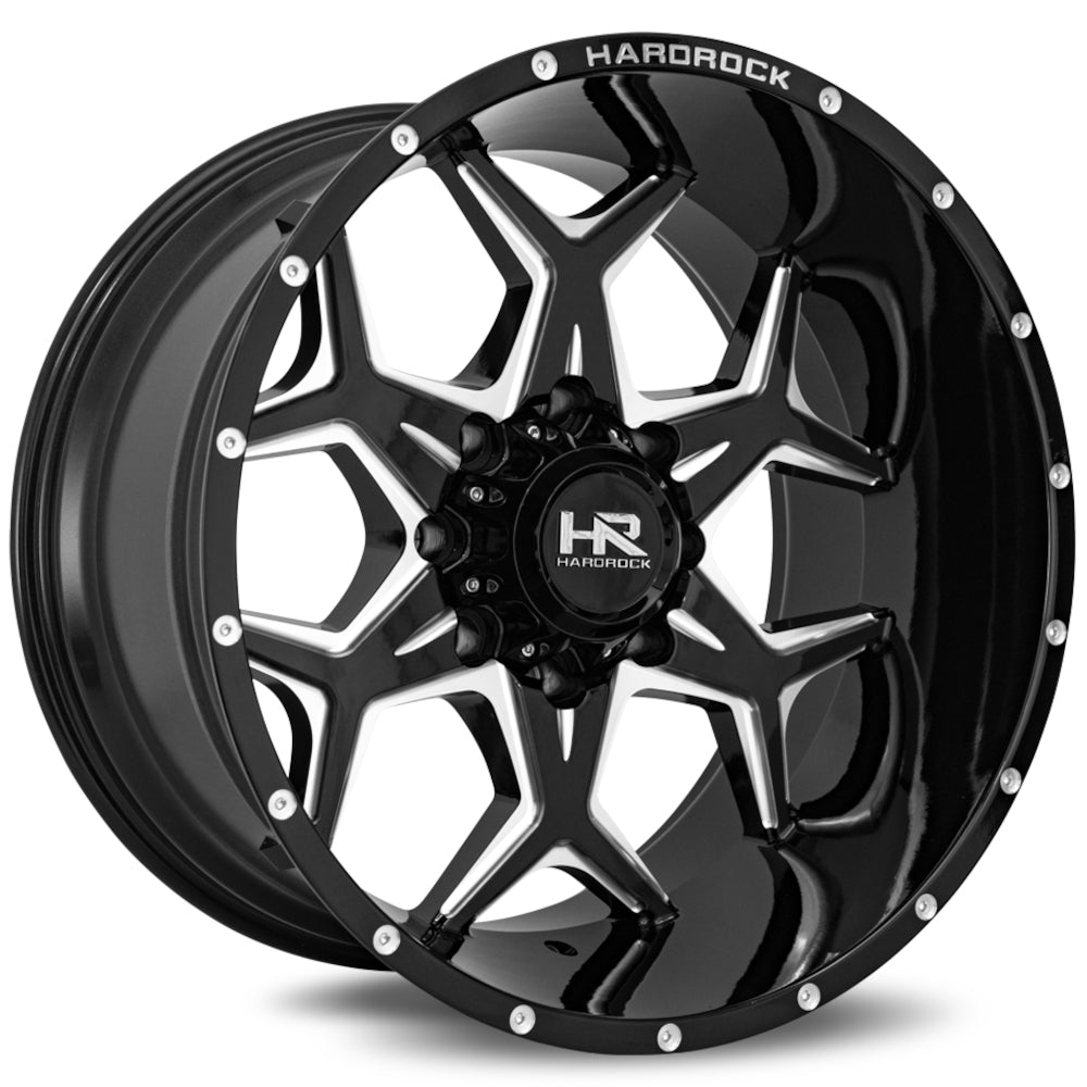 Hardrock Reckless Xposed Black/Machined wheel