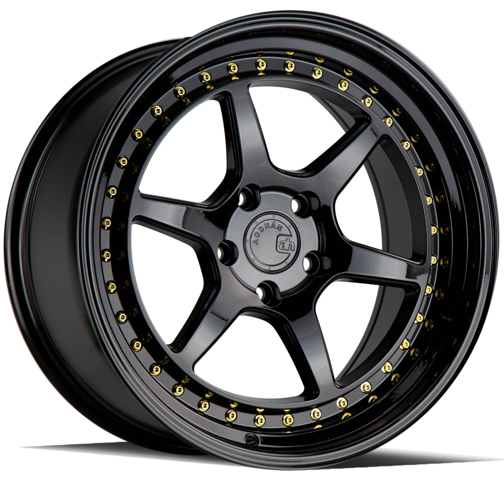 Aodhan DS09 Black/Gold wheel