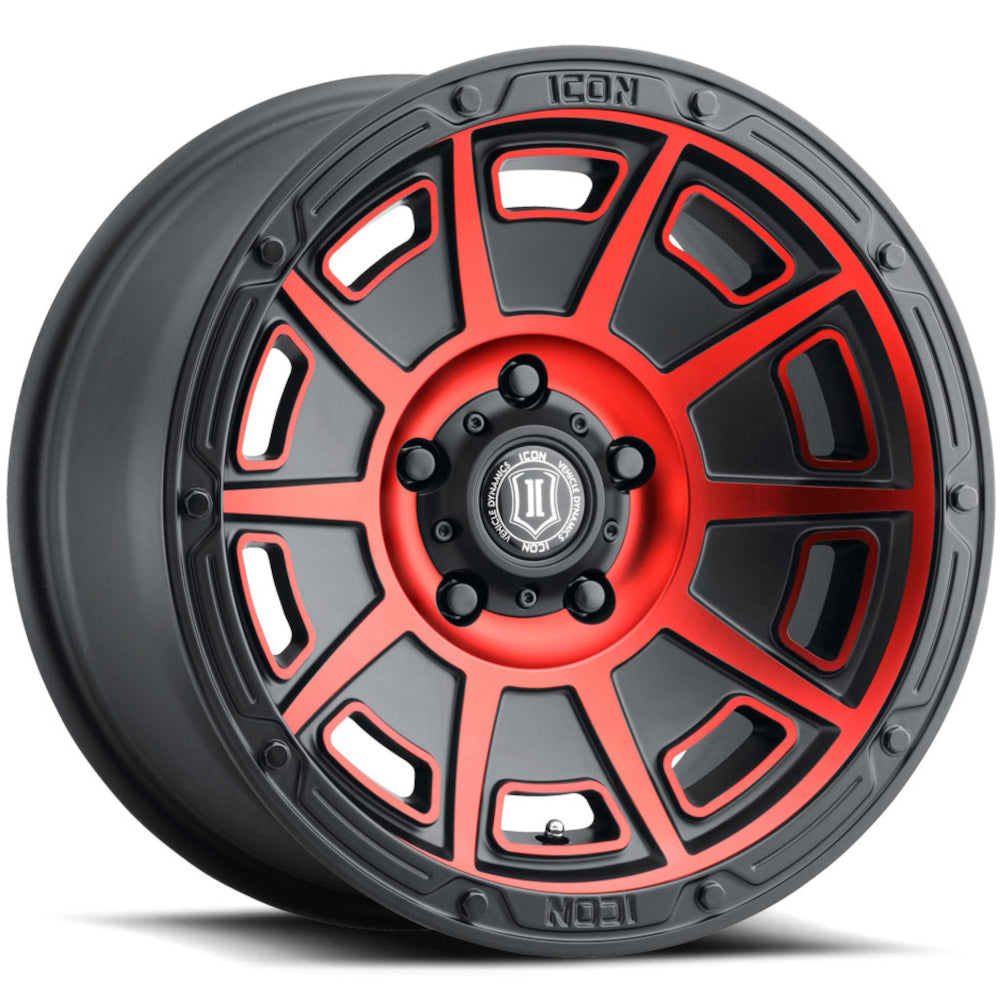 Icon Victory Black/Machined/Red wheel