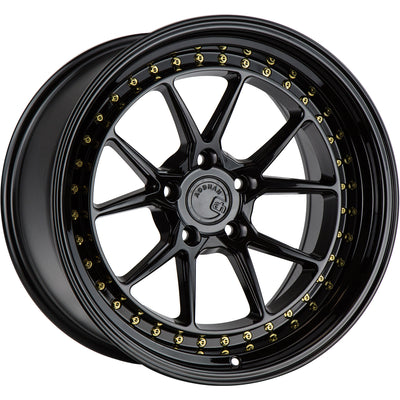 Aodhan DS08 Black/Gold wheel