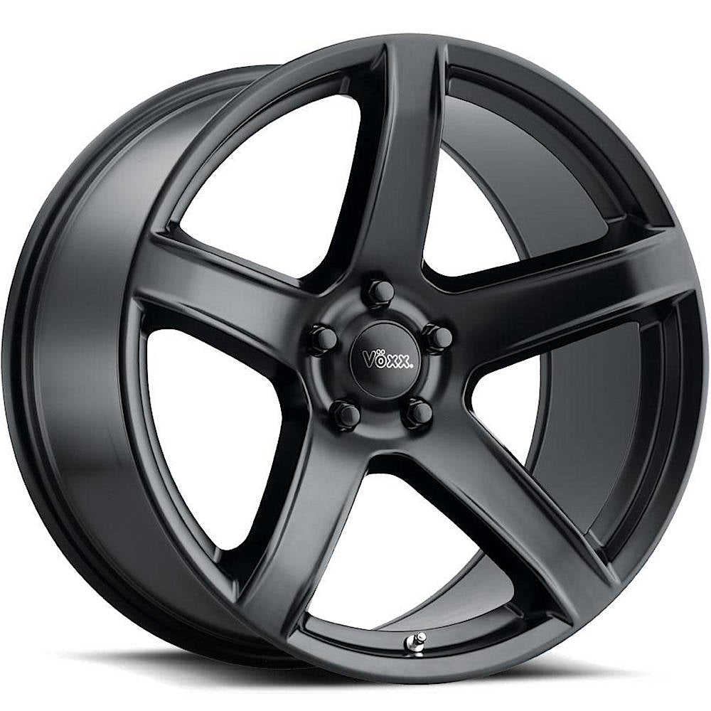 Voxx Hellcat 2 20x9.5 +18 Matte Black premium replica wheel for Dodge Challenger and Charger
