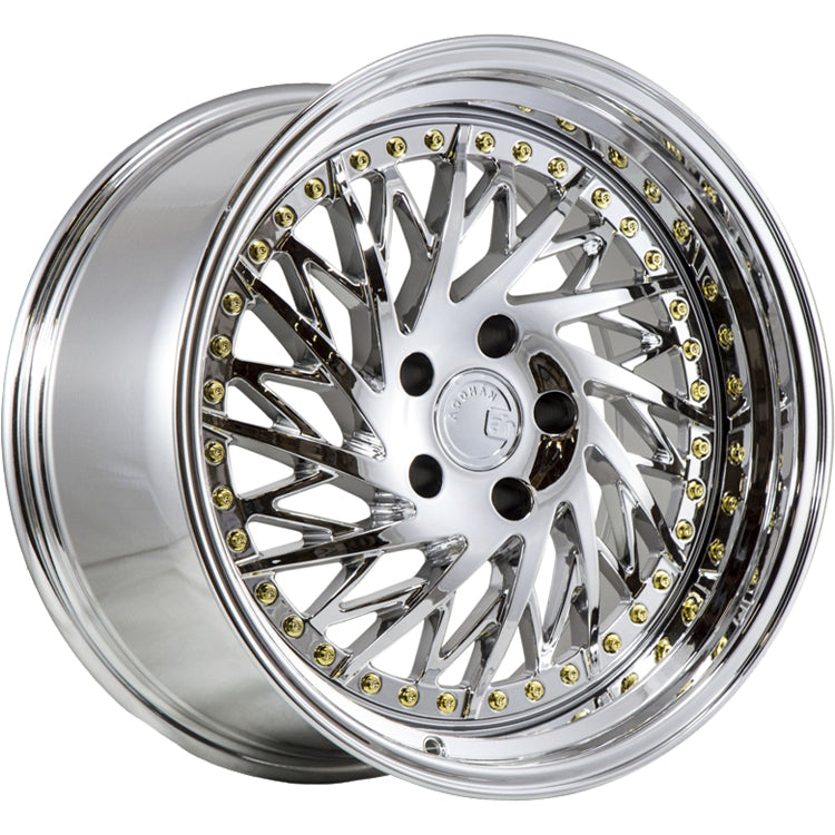 Aodhan DS03 Chrome/Gold wheel