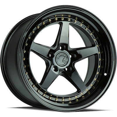 Aodhan DS05 Black/Gold wheel