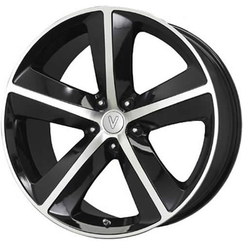 Voxx Dodge Challenger Black/Machined wheel