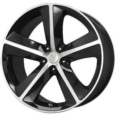 Voxx Dodge Challenger Black/Machined wheel