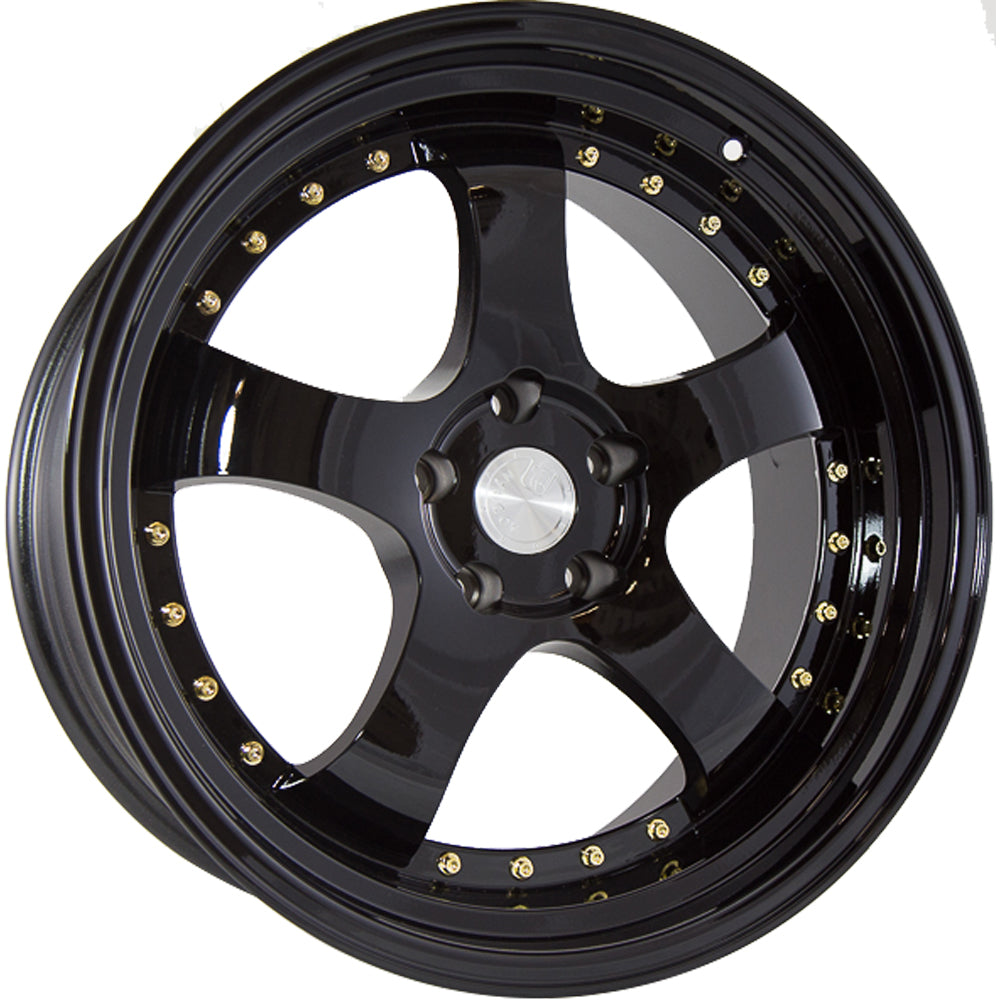Aodhan AH03 Black/Gold wheel