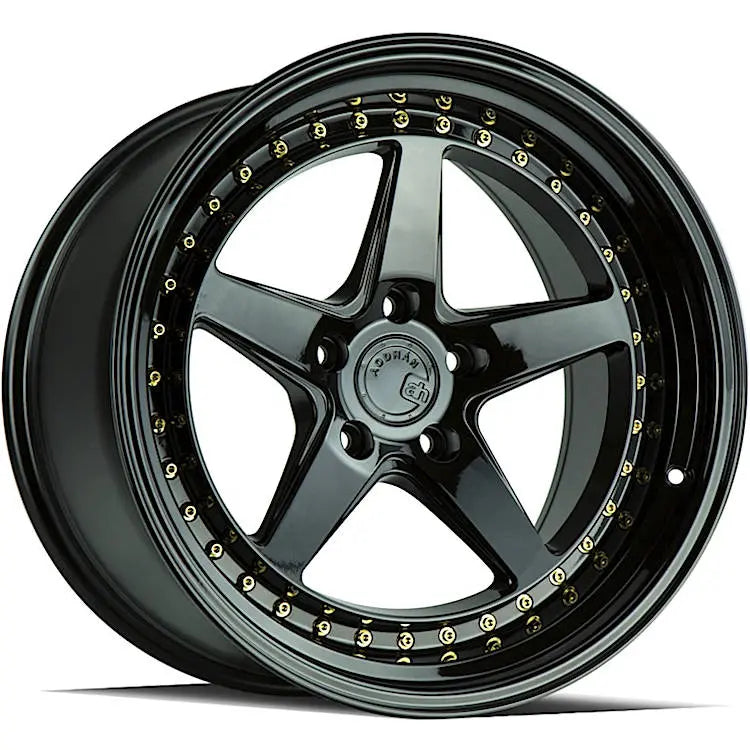 Aodhan DS05 Black/Gold wheel