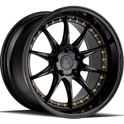Aodhan DS07 Black/Gold wheel