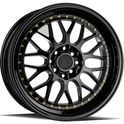Aodhan AH02 Black/Gold wheel