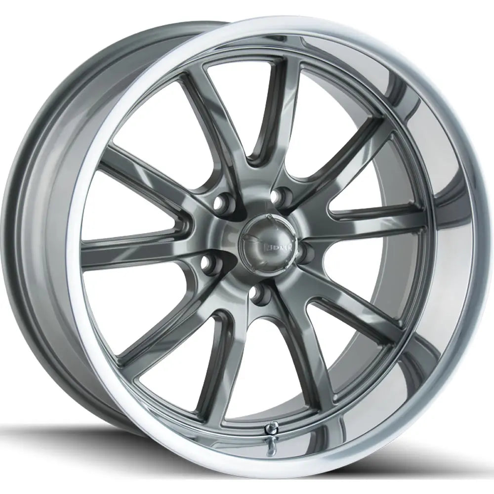 Ridler 650 Gloss Grey Polished wheel