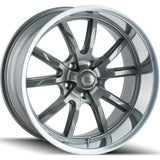 Ridler 650 Gloss Grey Polished wheel