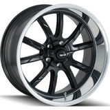 Ridler 650 Matte Black Polished wheel