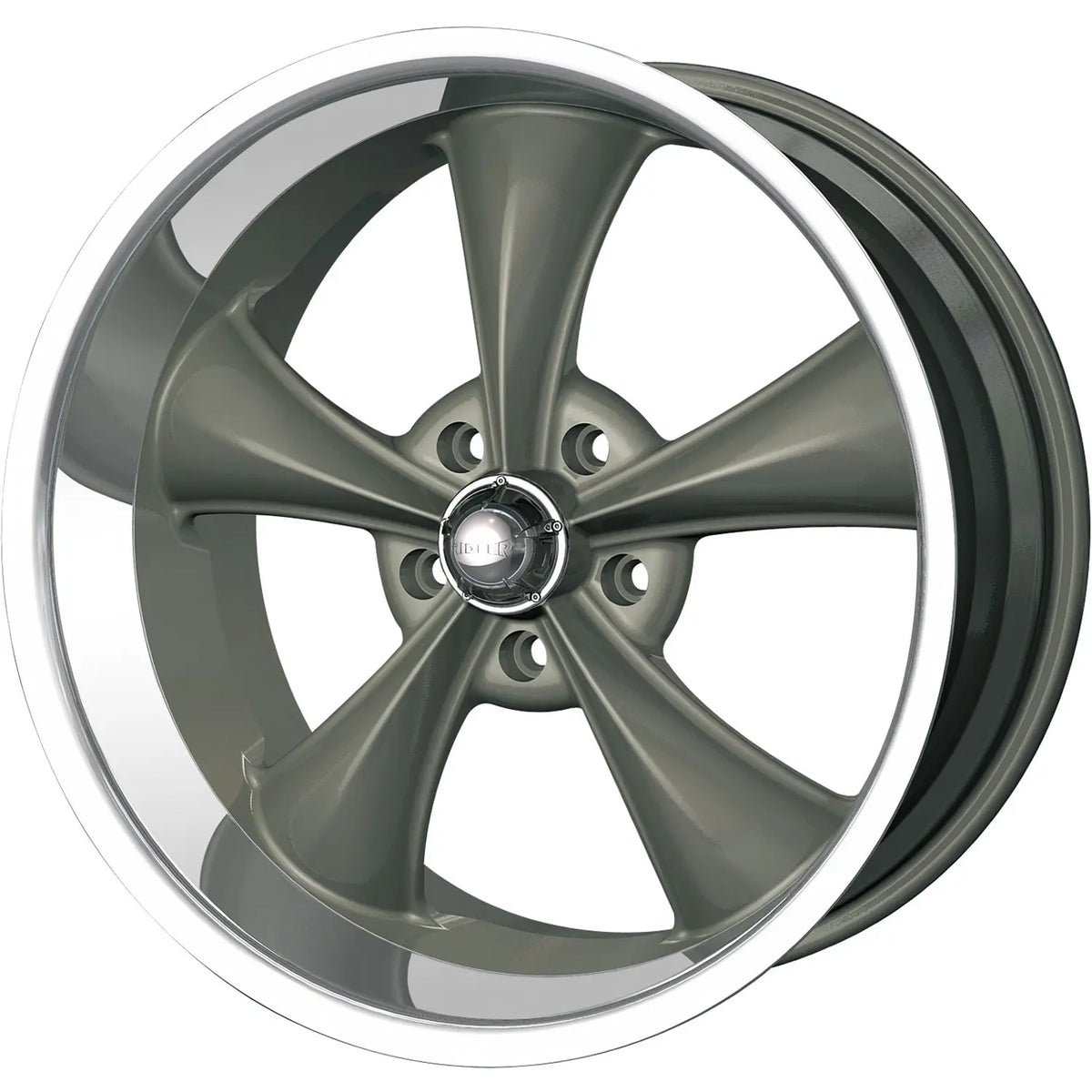 Ridler 695 Gloss Grey Machined wheel