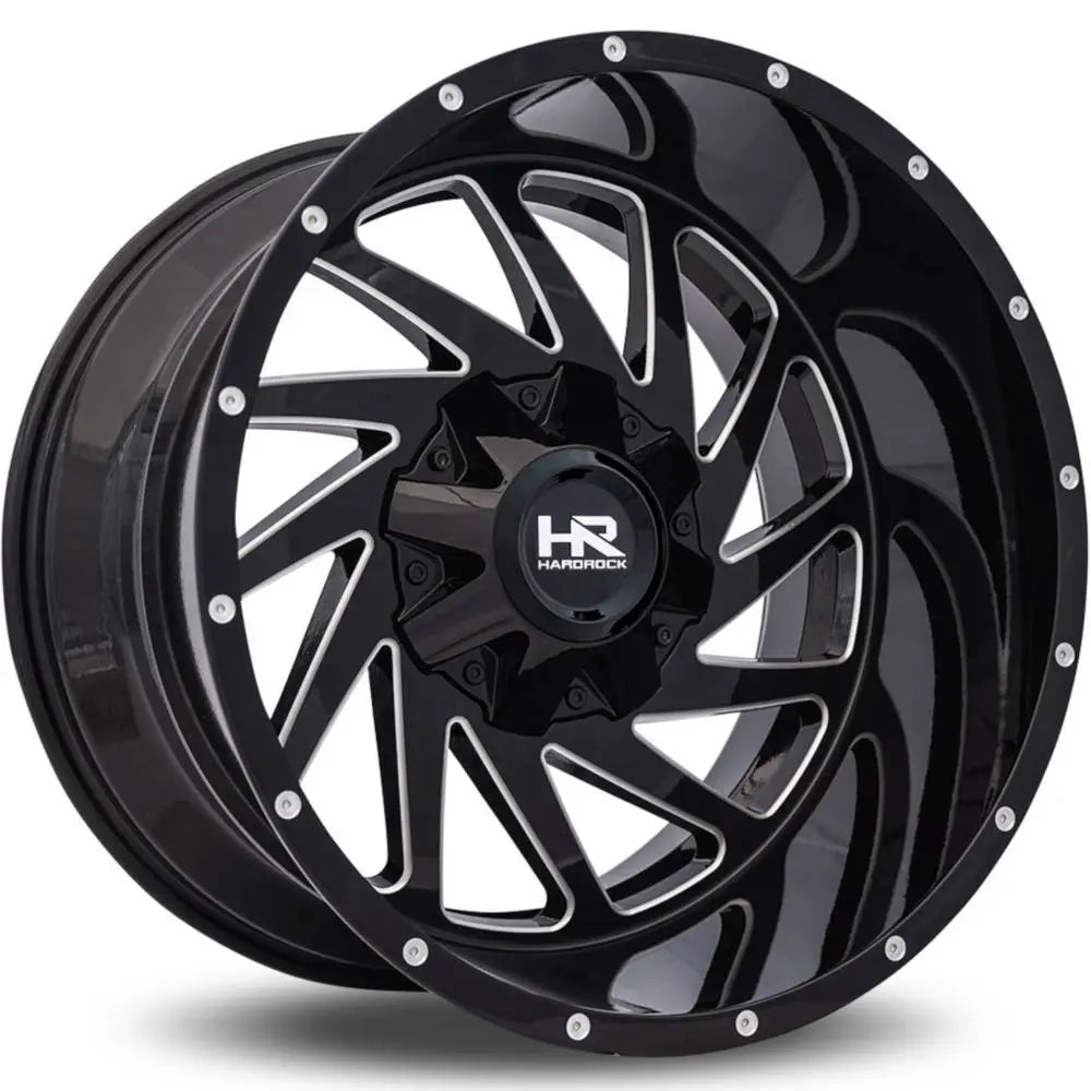 Hardrock H704 CRUSHER Black/Machined wheel