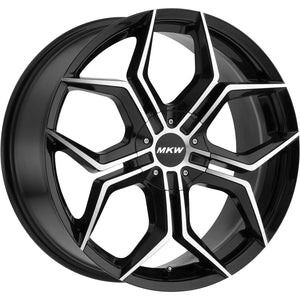MKW M121 Black/Machined wheel