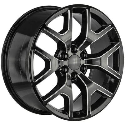 Strada Replicas GMC Sierra Replica Black/Machined wheel