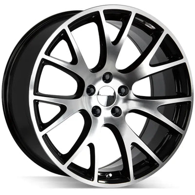 Strada Replicas Hellcat Replica Black/Machined wheel