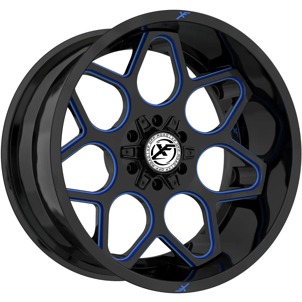 XF Off-Road XF-233 Black/Blue wheel