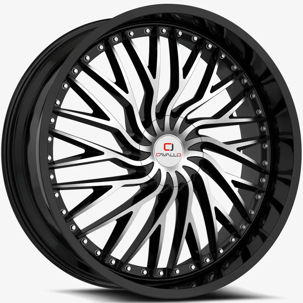 Cavallo CLV-43 Black Machined wheel