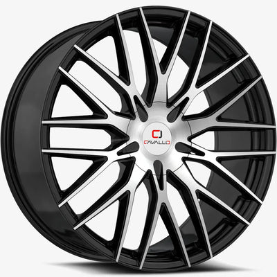 Cavallo CLV-45 Black Machined wheel