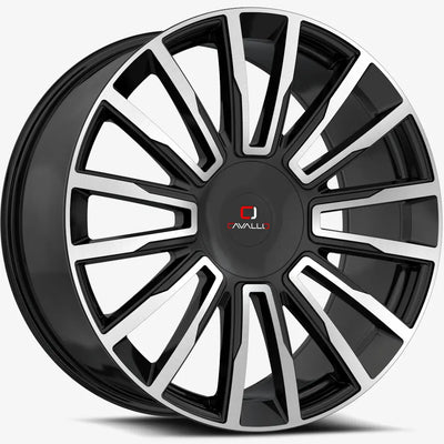 Cavallo CLV-47 Black Machined wheel