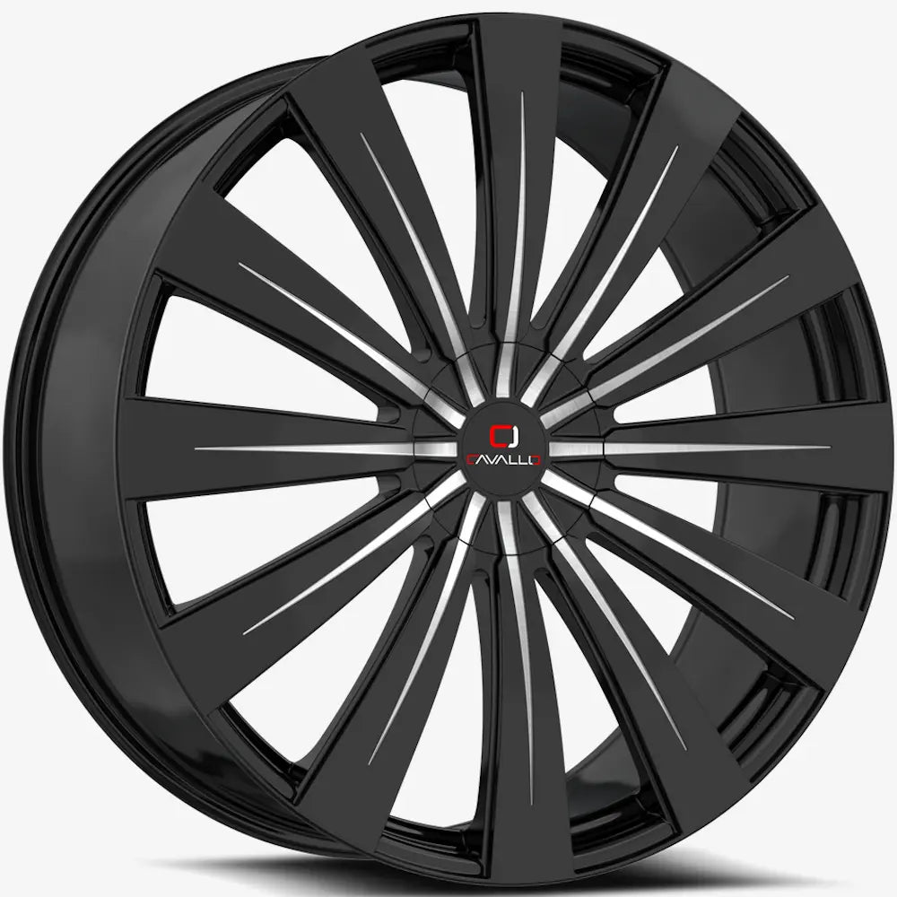 Cavallo CLV-49 Black Machined wheel