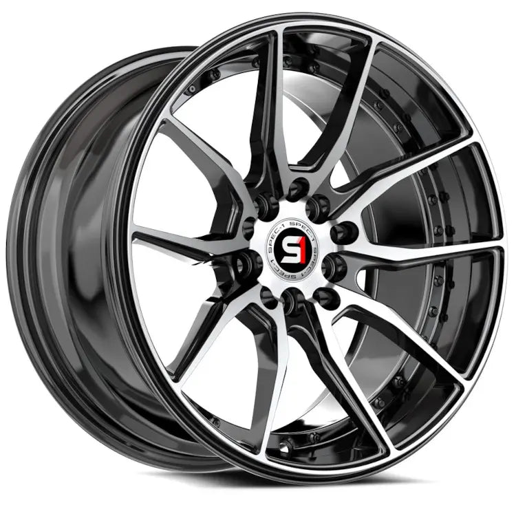 Spec-1 SP-77 Black Machined wheel