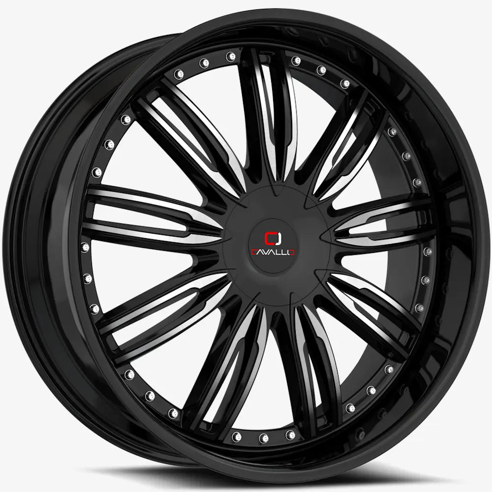 Cavallo CLV-54 Black Machined wheel