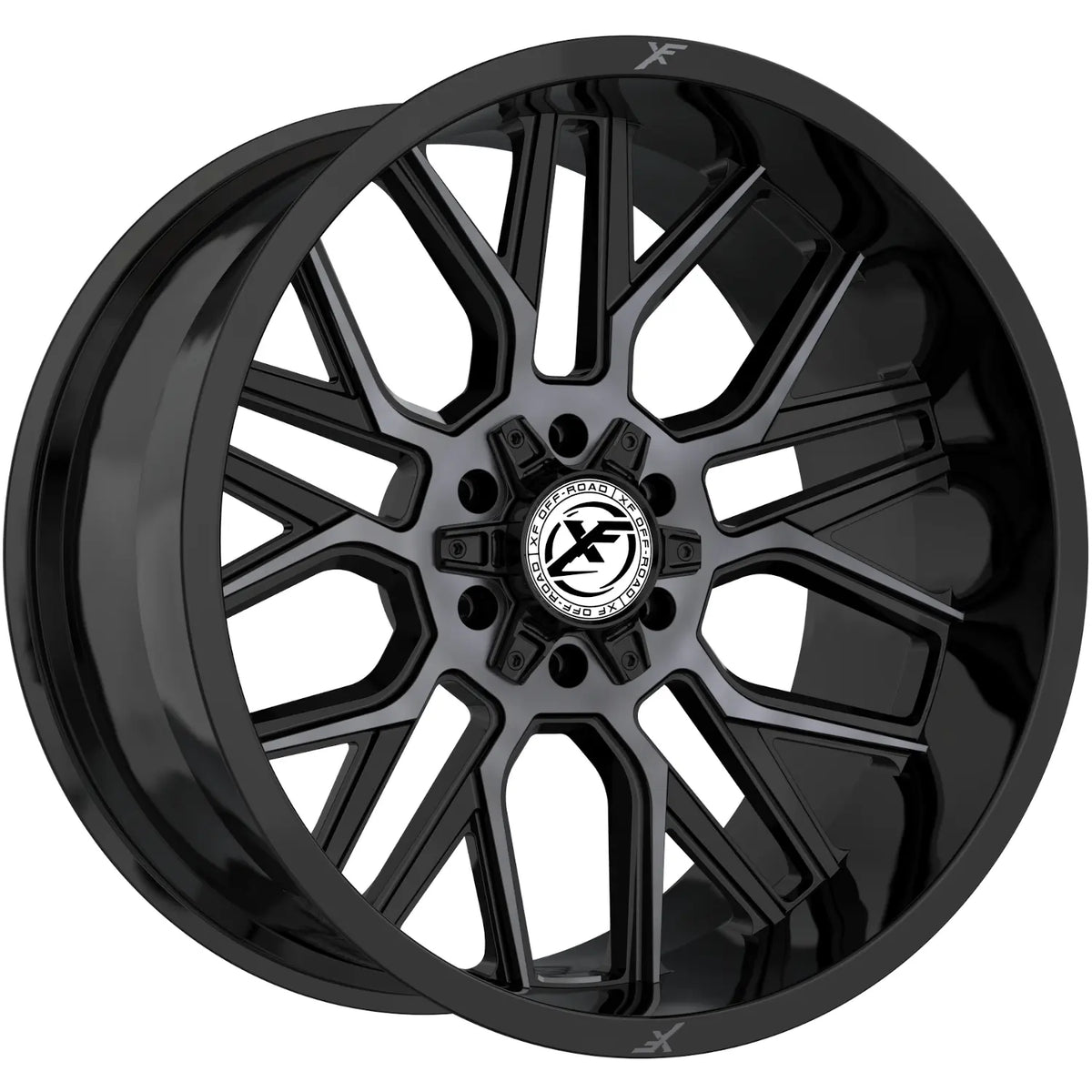XF Off-Road XF-235 Black Machined/Titanium wheel