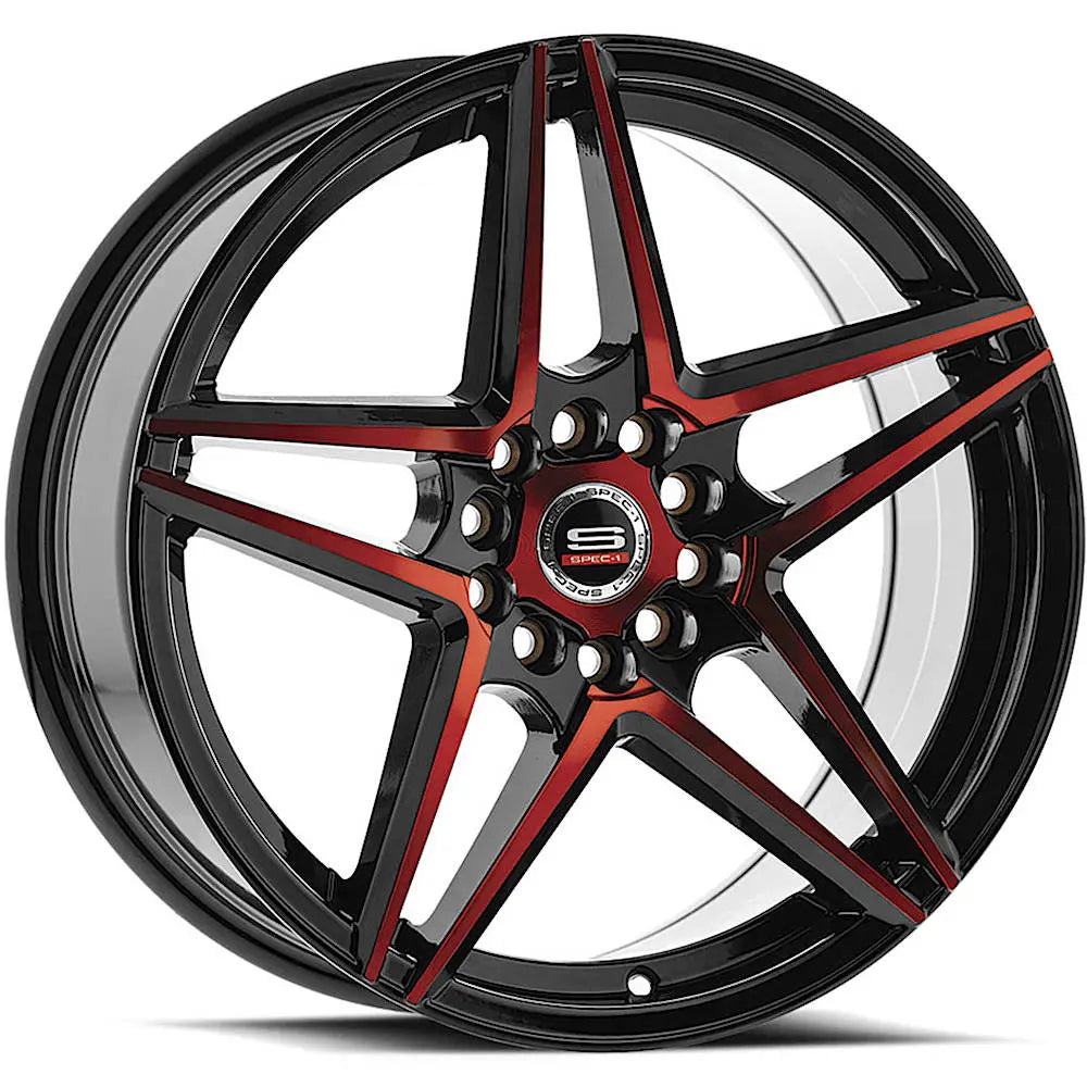 Spec-1 SP-54 Black/Red Machined wheel