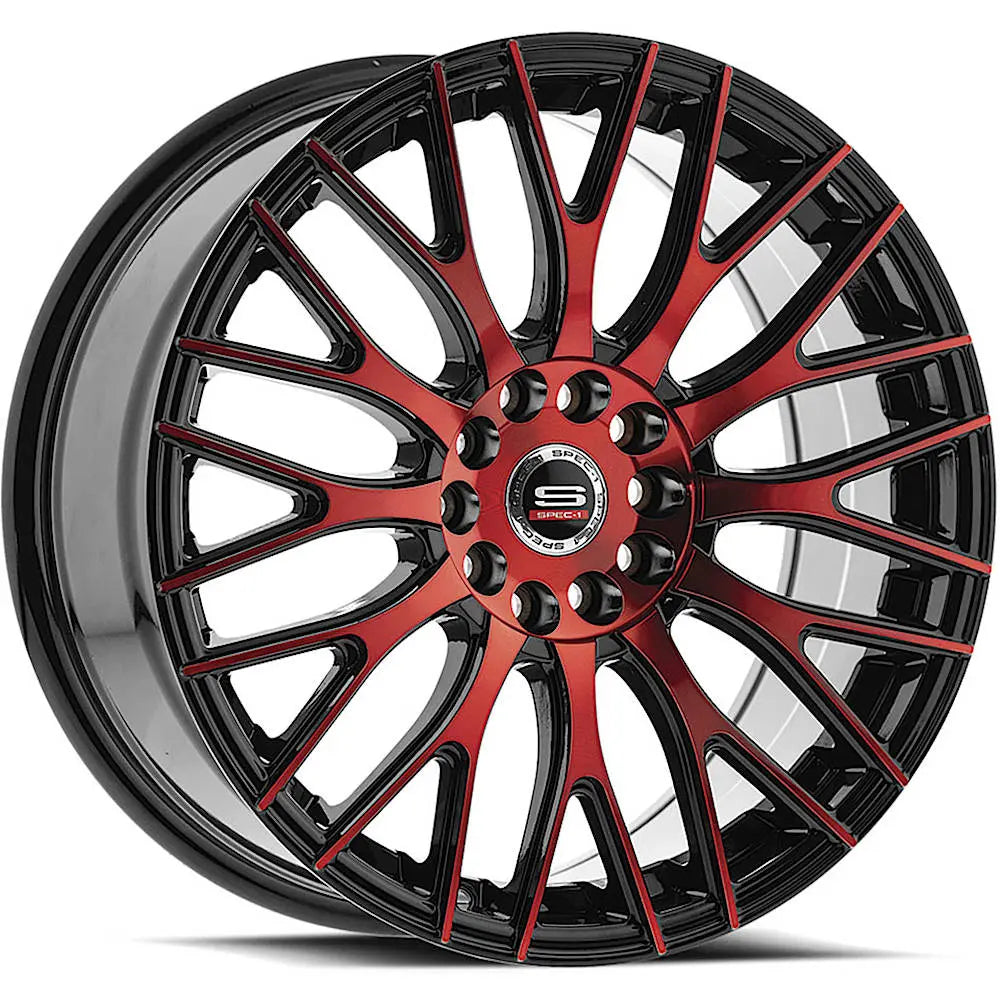 Spec-1 SP-55 Black/Red Machined wheel