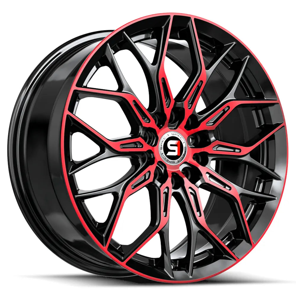 Spec-1 SP-57 Black/Red Machined wheel