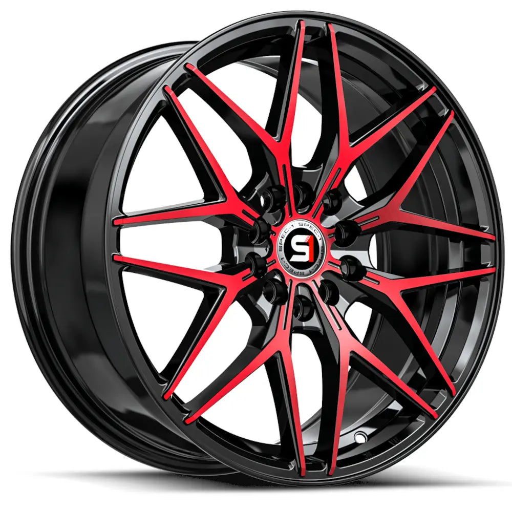 Spec-1 SP-60 Black/Red Machined wheel