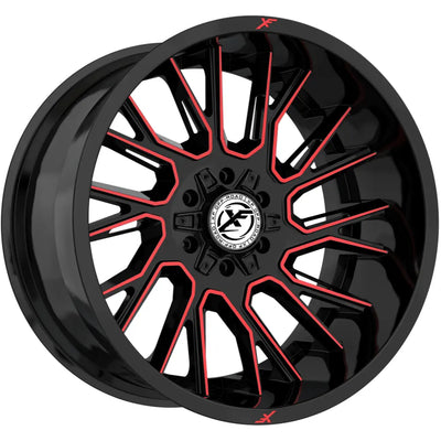 XF Off-Road XF-230 Black/Red Machined wheel