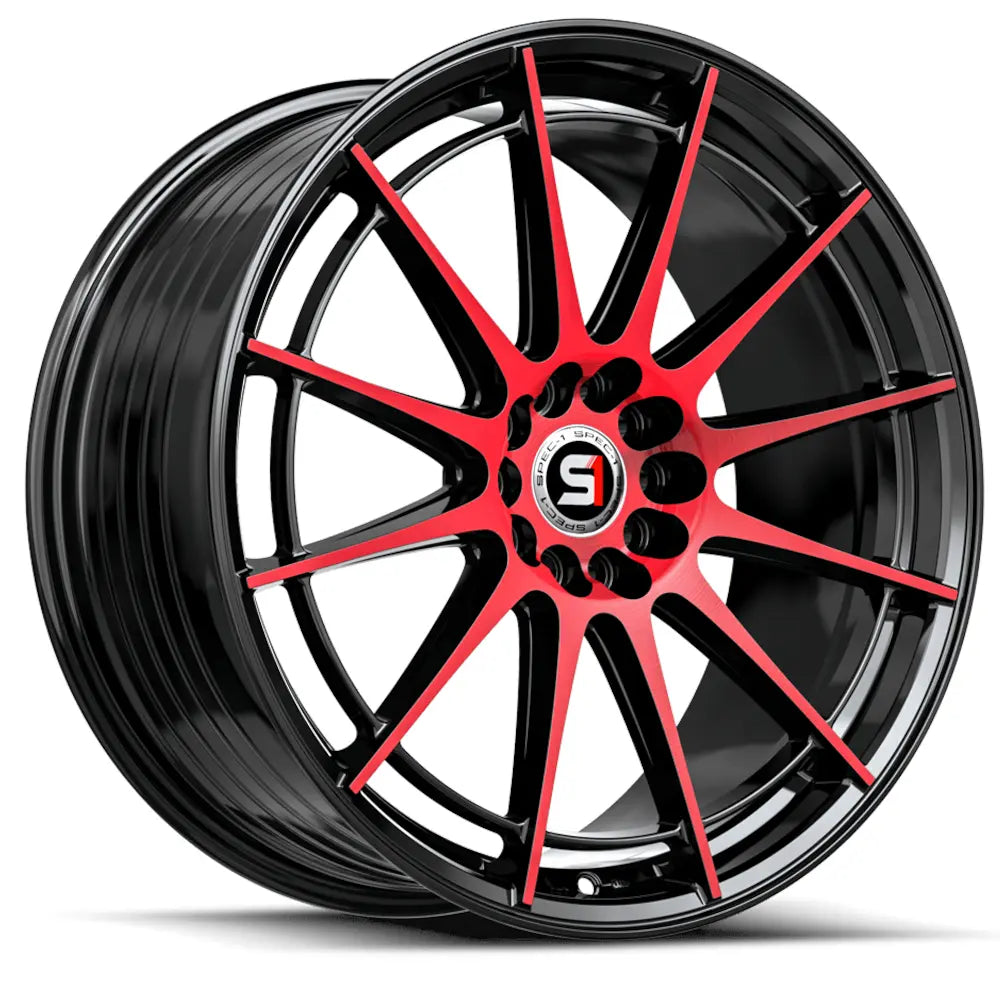 Spec-1 SP-64 Black/Red Machined wheel