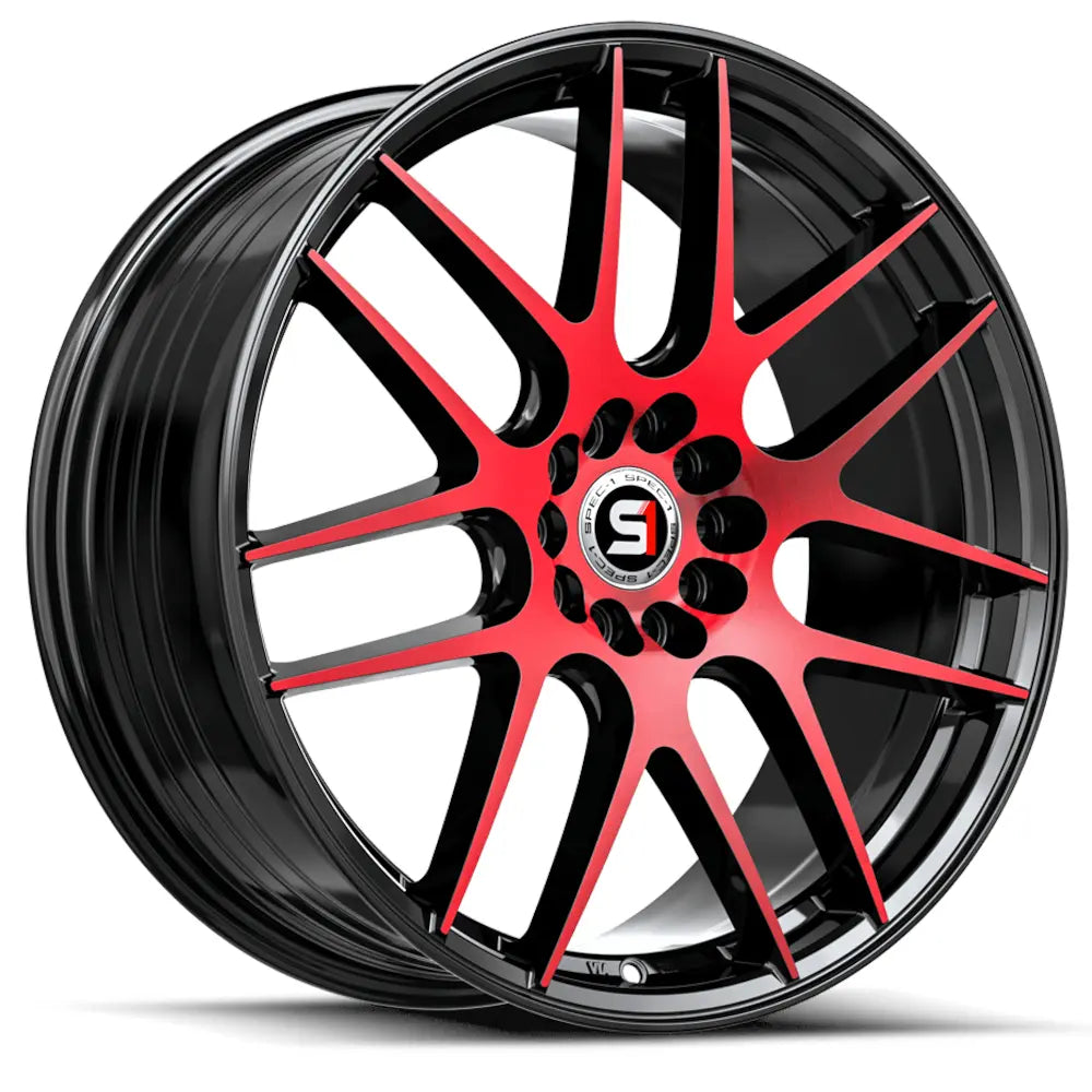 Spec-1 SP-65 Black/Red Machined wheel