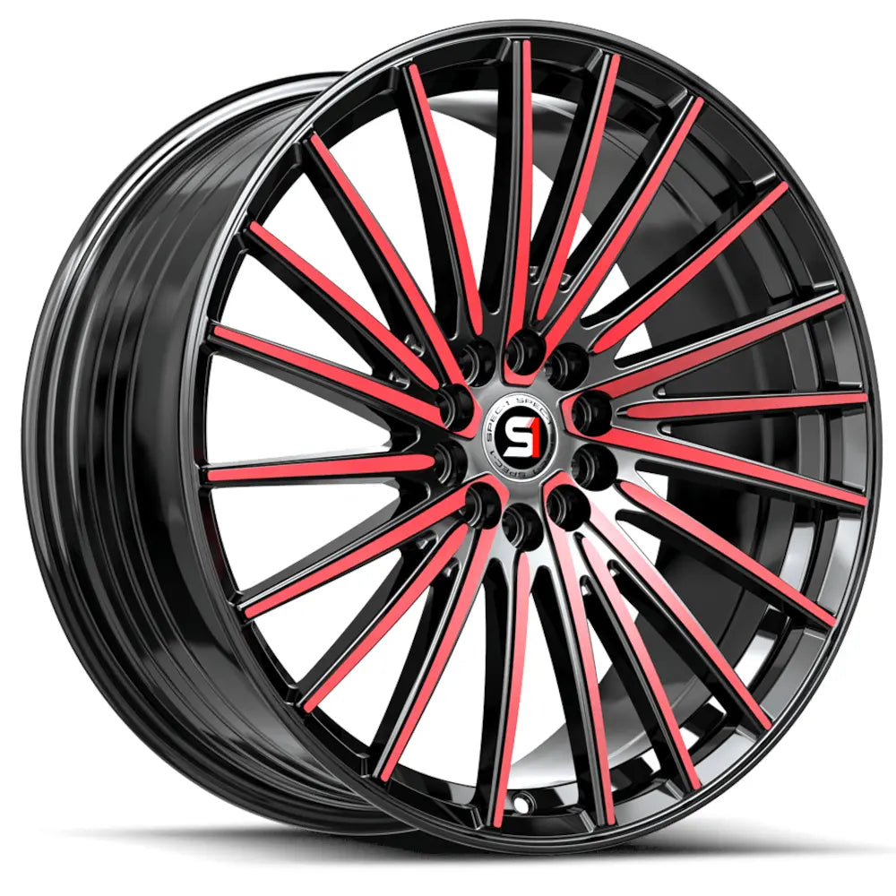 Spec-1 SP-68 Black/Red Machined wheel
