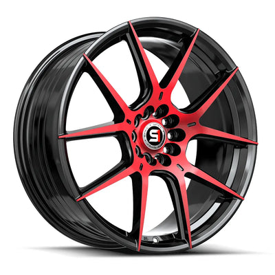 Spec-1 SP-71 Black/Red Machined wheel