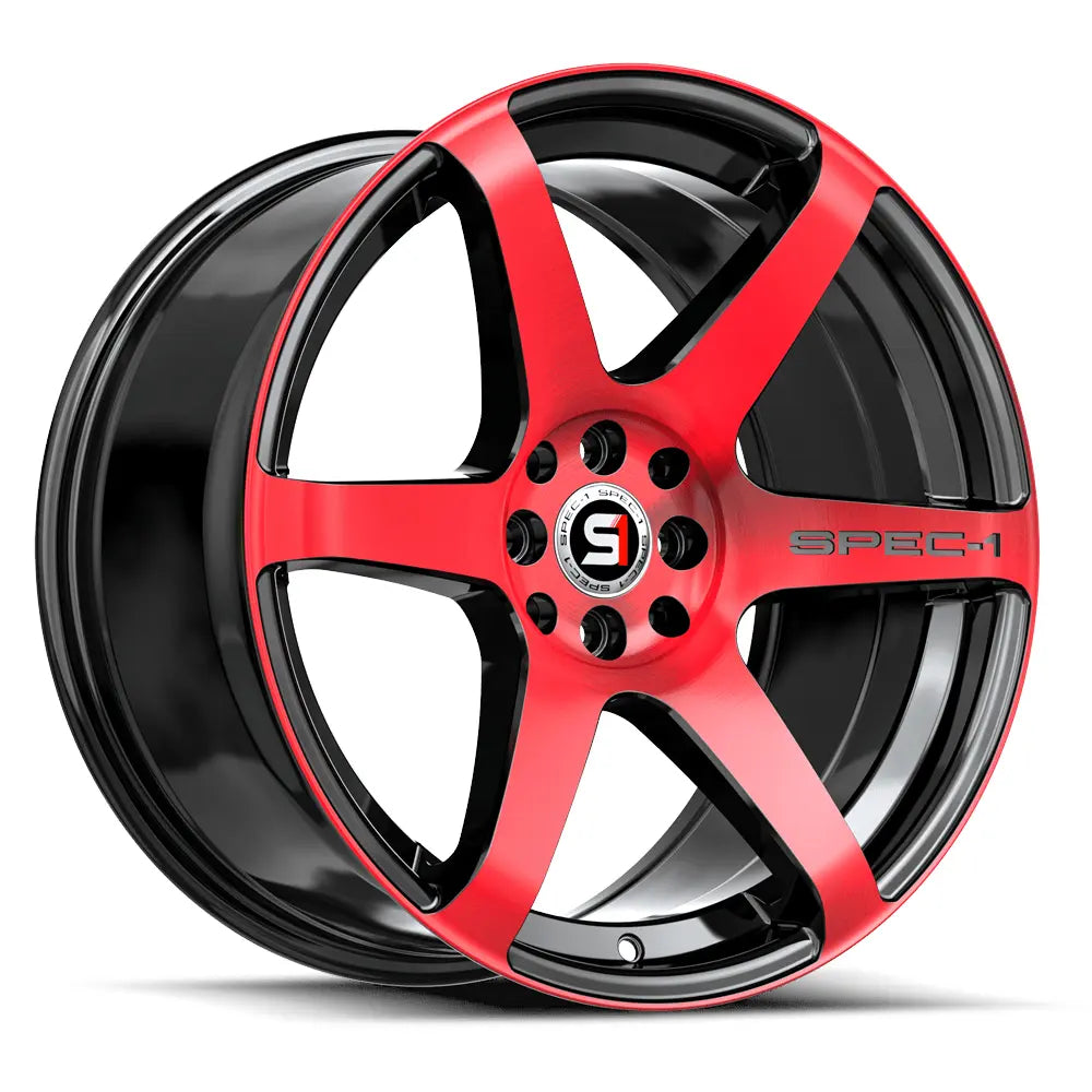 Spec-1 SPT-32 Black/Red Machined wheel
