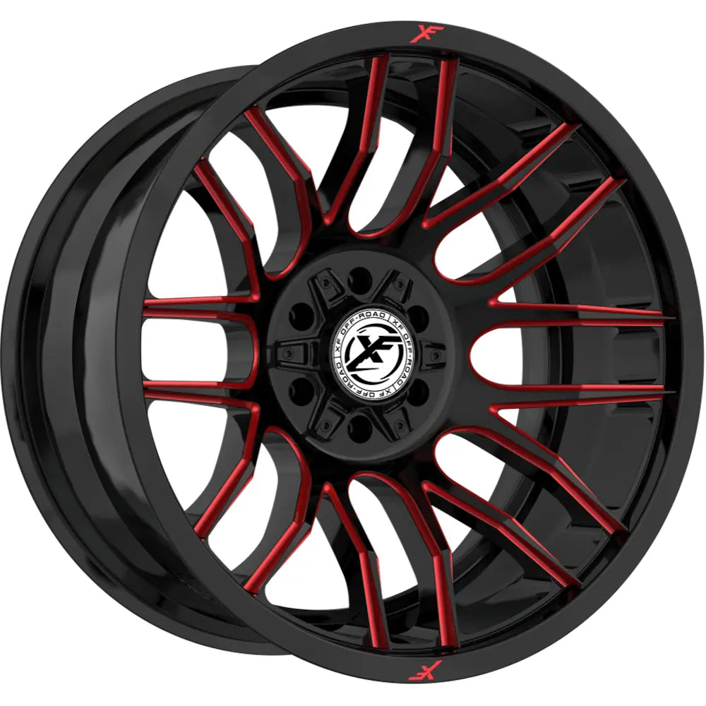 XF Off-Road XF-232 Black/Red Milled wheel