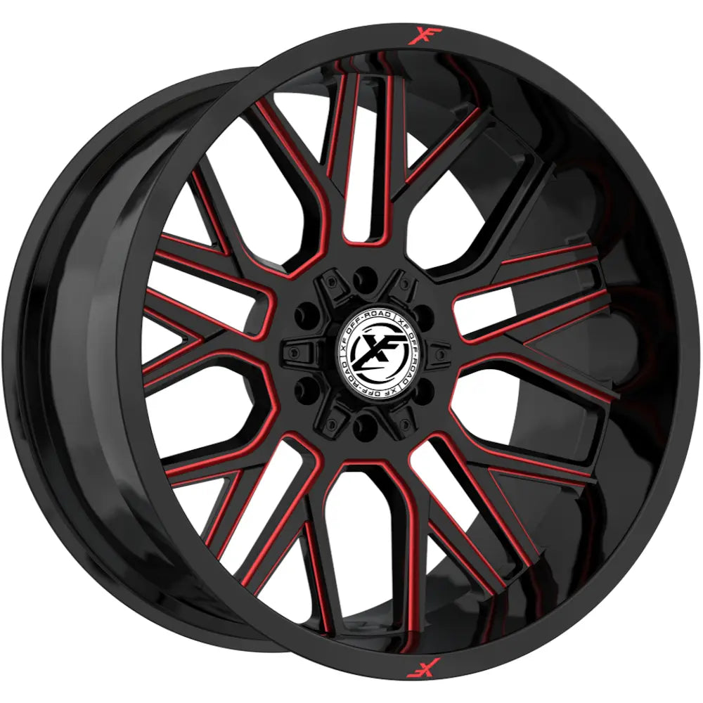 XF Off-Road XF-235 Black/Red Milled wheel