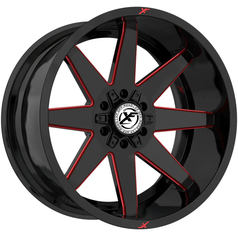 XF Off-Road XF-236 Black/Red Milled wheel