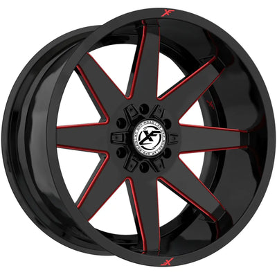 XF Off-Road XF-236 Black/Red Milled wheel