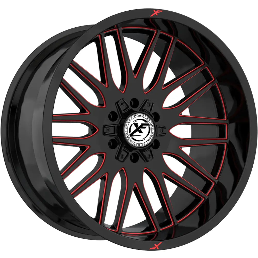 XF Off-Road XF-240 Black/Red Milled wheel